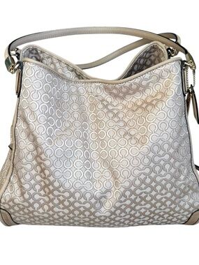 Coach Madison Op Optic Art Pearlescent Small Phoebe 27843 $298 LI/Khaki